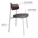 Ver imagem 5 de Cadeira Alloa Fixa com 4 Pés 50 x 44,7 x 83,8 cm com 1 Unidade Cinza/Whisky
