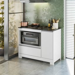 Balcão Cooktop Nt 3050 Branco com Granito - Notável - 2
