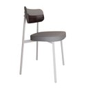 Ver imagem 3 de Cadeira Alloa Fixa com 4 Pés 50 x 44,7 x 83,8 cm com 1 Unidade Cinza/Café