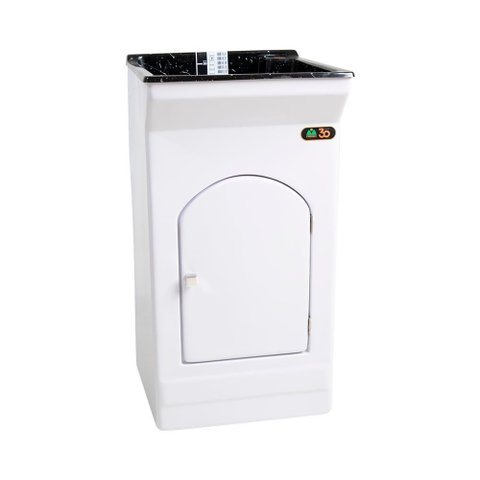 Tanque Lavar Roupa Fiberblu Paris 20 Litros Granitado Preto