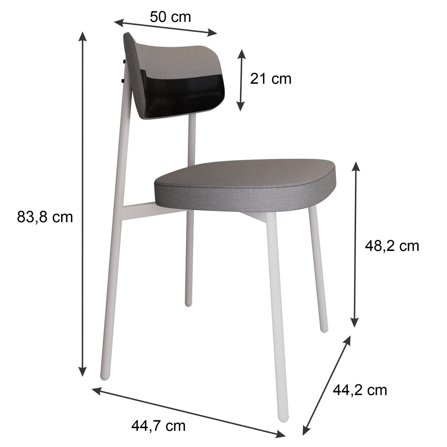 Cadeira Alloa Fixa com 4 Pés 50 X 44,7 X 83,8 Cm com 1 Unidade - 4