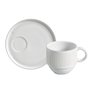 Xícara para Chá 230ml com Pires Cerâmica New White Porto Brasil - 1