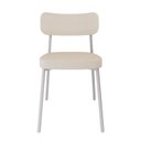 Ver imagem 2 de Cadeira Alloa Fixa com 4 Pés 50 x 44,7 x 83,8 cm com 1 Unidade Branco/Palha