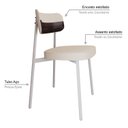 Ver imagem 5 de Cadeira Alloa Fixa com 4 Pés 50 X 44,7 X 83,8 Cm com 1 Unidade