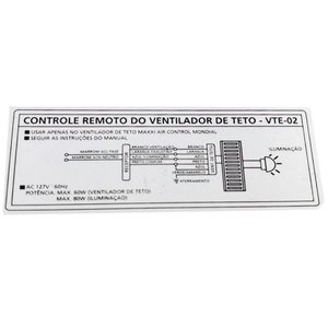 Módulo Receptor Ventilador Teto Vte-02 Vte-04 127v Mondial