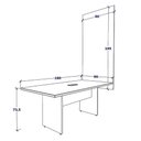 Ver imagem 3 de Mesa Reunião Escritório 1,80m C/ Caixa Tomada e Painel Tv F5 Cor:freijó com Preto