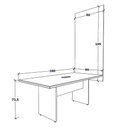 Ver imagem 4 de Mesa Reunião Escritório 1,80m c/ Caixa Tomada e Painel TV F5 Cor:Freijó com Preto