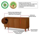 Ver imagem 3 de Buffet de Madeira Maciça Aparador Monterrey 4 Portas Castanho