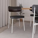 Ver imagem 6 de Cadeira Alloa Fixa com 4 Pés 50 x 44,7 x 83,8 cm com 1 Unidade Preto/Café