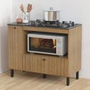 Ver imagem 5 de Balcão Cozinha para Cooktop 5 Bocas e Forno/micro-ondas 99,7cm 2 Portas Multimóveis Cr20500 Mármore Lunar
