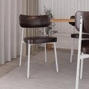 Ver imagem 3 de Cadeira Alloa Fixa com 4 Pés 50 x 44,7 x 83,8 cm com 2 Unidade Marrom/Café