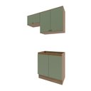 Ver imagem 1 de Lavanderia Modulada Kappesberg Celeste 3 Peças Nogueira/verde 140cm