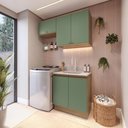 Ver imagem 2 de Lavanderia Modulada Kappesberg Celeste 3 Peças Nogueira/verde 140cm