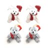 Kit Ursinho Pelúcia Natal com Gorrinho 15cm 4 Unidades - Master Christmas - 1