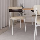 Ver imagem 3 de Cadeira Alloa Fixa com 4 Pés 50 x 44,7 x 83,8 cm com 2 Unidade Bege/Areia/Café