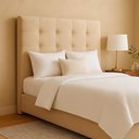 Ver imagem 6 de Cabeceira Casal 140 Cm Luiza Veludo Bege Id Milani Store