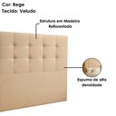 Ver imagem 4 de Cabeceira Casal 140 Cm Luiza Veludo Bege Id Milani Store