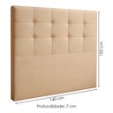 Ver imagem 3 de Cabeceira Casal 140 Cm Luiza Veludo Bege Id Milani Store