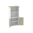 Ver imagem 2 de Armário Misto para Escritório 2 Portas com Prateleiras Linha PE40 AM1600PE40 Branco/Castanheira Marr
