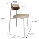 Ver imagem 4 de Cadeira Alloa Fixa com 4 Pés 50 X 44,7 X 83,8 Cm com 2 Unidade