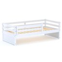 Ver imagem 1 de Cama Solteiro Eco com Grade de Proteção Madeira Maciça Branco Mobilistore