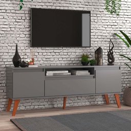 Rack para Tv 150cm Retro Mdf Grafite Dallas - On Móveis - 1