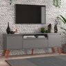 Rack para Tv 150cm Retro Mdf Grafite Dallas - On Móveis - 1