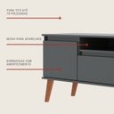 Ver imagem 4 de Rack para Tv 150cm Retro Mdf Grafite Dallas - On Móveis