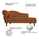 Ver imagem 6 de Kit Diva Recamier Juliana 160cm Lado Direito e 01 Poltrona Classic Suede Terracota - Amarena Móveis