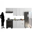 Ver imagem 3 de Cozinha Americana Modulada 4 Peças sem Tampo 280cm Unna Poliman Móveis