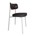 Ver imagem 6 de Cadeira Alloa Fixa com 4 Pés 50 x 44,7 x 83,8 cm com 2 Unidade Preto/Café