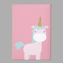 Ver imagem 2 de Quadro Decorativo Infantil - Pônei Encantado com Fundo Rosa