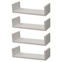 Ver imagem 1 de Kit 4 Prateleiras U 40 X 10cm Branca Suporte Invisível
