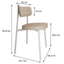 Ver imagem 4 de Cadeira Alloa Fixa com 4 Pés 50 X 44,7 X 83,8 Cm com 4 Unidade