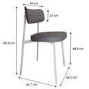Ver imagem 4 de Cadeira Alloa Fixa com 4 Pés 50 X 44,7 X 83,8 Cm com 4 Unidade