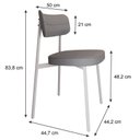 Ver imagem 4 de Cadeira Alloa Fixa com 4 Pés 50 X 44,7 X 83,8 Cm com 4 Unidade