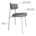 Ver imagem 5 de Cadeira Alloa Fixa com 4 Pés 50 X 44,7 X 83,8 Cm com 4 Unidade