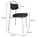 Ver imagem 4 de Cadeira Alloa Fixa com 4 Pés 50 X 44,7 X 83,8 Cm com 4 Unidade