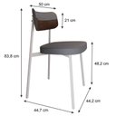 Ver imagem 5 de Cadeira Alloa Fixa com 4 Pés 50 X 44,7 X 83,8 Cm com 4 Unidade