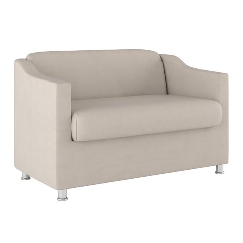 Namoradeira Elegante Sala, Quarto Suede – Balaqui Decor Cor:Bege