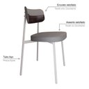 Ver imagem 5 de Cadeira Alloa Fixa com 4 Pés 50 X 44,7 X 83,8 Cm com 4 Unidade