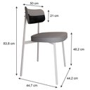 Ver imagem 4 de Cadeira Alloa Fixa com 4 Pés 50 X 44,7 X 83,8 Cm com 4 Unidade
