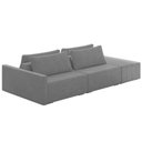 Ver imagem 1 de Sofá Ilha Modular com Puff para Sala Living 232cm Georgia K04 Veludo Cinza - Mpozenato