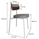 Ver imagem 4 de Cadeira Alloa Fixa com 4 Pés 50 X 44,7 X 83,8 Cm com 4 Unidade