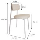 Ver imagem 4 de Cadeira Alloa Fixa com 4 Pés 50 X 44,7 X 83,8 Cm com 4 Unidades
