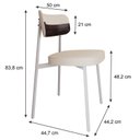 Ver imagem 4 de Cadeira Alloa Fixa com 4 Pés 50 X 44,7 X 83,8 Cm com 4 Unidade