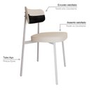 Ver imagem 5 de Cadeira Alloa Fixa com 4 Pés 50 X 44,7 X 83,8 Cm com 4 Unidade