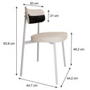 Ver imagem 4 de Cadeira Alloa Fixa com 4 Pés 50 X 44,7 X 83,8 Cm com 4 Unidade