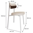 Ver imagem 4 de Cadeira Alloa Fixa com 4 Pés 50 X 44,7 X 83,8 Cm com 4 Unidade