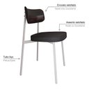 Ver imagem 5 de Cadeira Alloa Fixa com 4 Pés 50 X 44,7 X 83,8 Cm com 4 Unidade